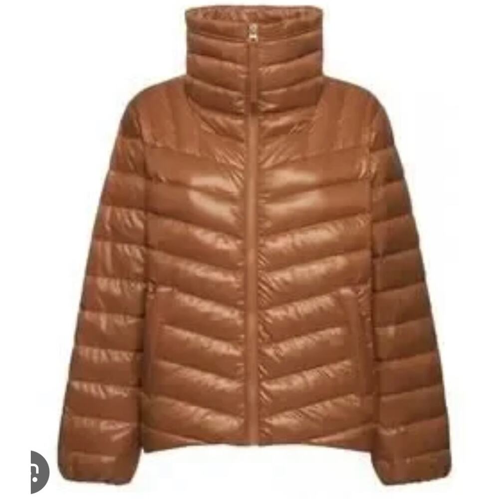 Varley Porter Lightweight Down Puffer Jacket Brown NWOT Women's Size L